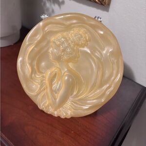 Vintage Gold Ciara empty Dusting Powder Decorative canister